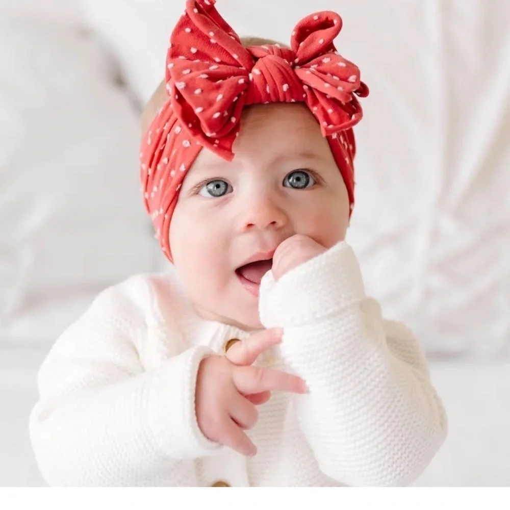 Baby Bling Shab-Blow-Lous Headband, Terracotta Dot, OS, NWT
